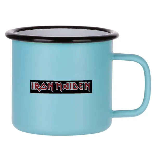Iron maiden — Κούπα Μεταλλική εμαγιέ ΜΑΤ σιέλ 360ml