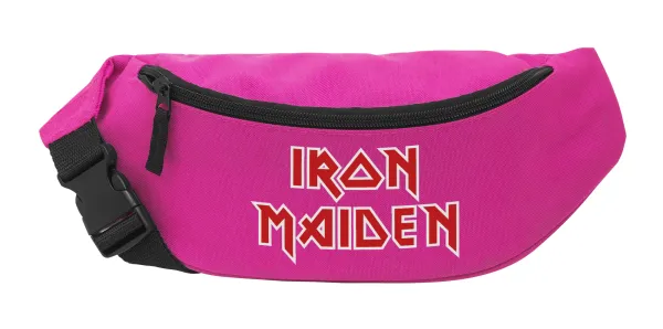 Iron maiden — Unisex waist bag (banana) in PINK color with 2 pockets