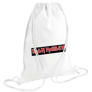 Iron maiden, Backpack pouch GYMBAG white (28x40cm)