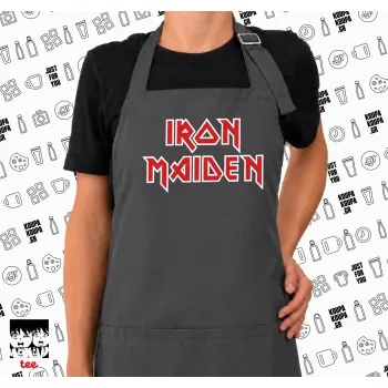 Iron maiden, Ποδιά μακριά Σεφ ολόσωμη με τσέπες GREY (ΕΝΗΛΙΚΩΝ)