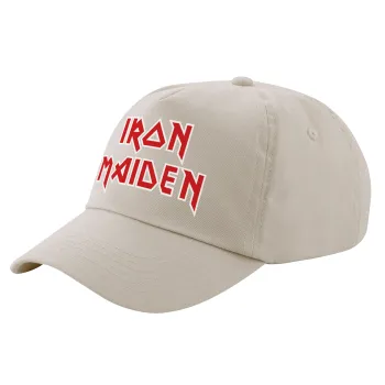 Iron maiden, Μπεζ (SAND) Πεντάφυλλο Καπέλο Ενηλίκων Βαμβακερό (UNISEX, ONE SIZE)