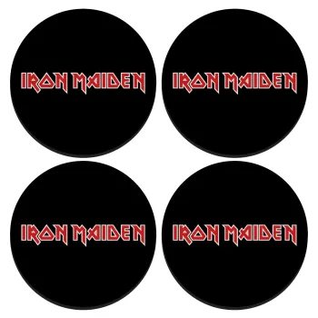 Iron maiden, ΣΕΤ 4 Σουβέρ ξύλινα στρογγυλά (9cm)