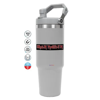 Iron maiden, GREY color, 890ml (30oz) stainless Steel Tumbler with Handle