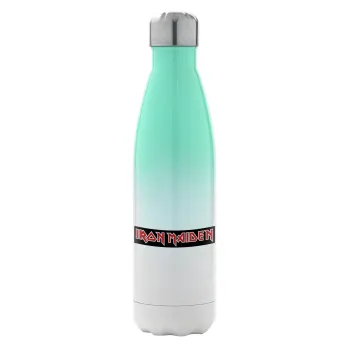 Iron maiden, Μεταλλικό παγούρι θερμός Πράσινο/Λευκό (Stainless steel), διπλού τοιχώματος, 500ml