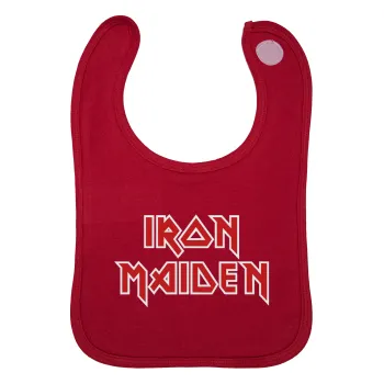 Iron maiden, Σαλιάρα με Σκρατς Κόκκινη 100% Organic Cotton (0-18 months)