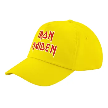 Iron maiden, Καπέλο παιδικό Baseball, 100% Βαμβακερό Twill, Κίτρινο (ΒΑΜΒΑΚΕΡΟ, ΠΑΙΔΙΚΟ, UNISEX, ONE SIZE)