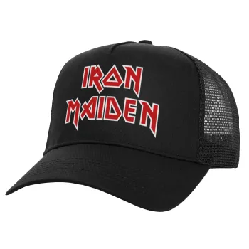 Iron maiden, Καπέλο Ενηλίκων Structured Trucker, με Δίχτυ, Μαύρο (100% ΒΑΜΒΑΚΕΡΟ, ΕΝΗΛΙΚΩΝ, UNISEX, ONE SIZE)