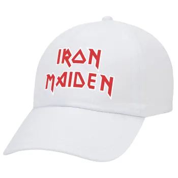 Iron maiden, Καπέλο Ενηλίκων Baseball Λευκό 5-φύλλο (POLYESTER, ΕΝΗΛΙΚΩΝ, UNISEX, ONE SIZE)