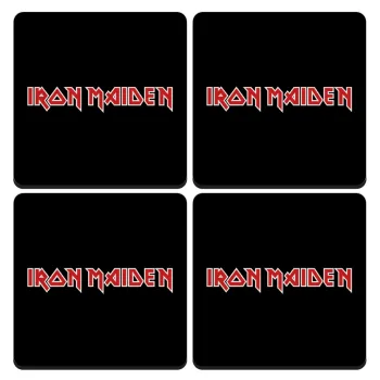 Iron maiden, ΣΕΤ 4 Σουβέρ ξύλινα τετράγωνα (9cm)