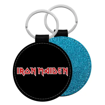 Iron maiden, Μπρελόκ Δερματίνη, στρογγυλό ΜΠΛΕ (5cm)