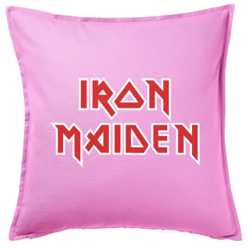 Iron maiden, Μαξιλάρι καναπέ ΡΟΖ 100% βαμβάκι, περιέχεται το γέμισμα (50x50cm)