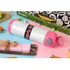 Easter candle, Childrens hot water bottle, stainless steel, with safety straw, PINK (500ml)
