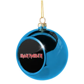 Iron maiden, Blue Christmas tree ball ornament 8cm