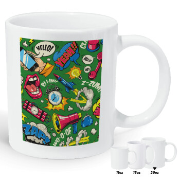 Pop art colorful seamless, Κούπα Giga, κεραμική, 590ml