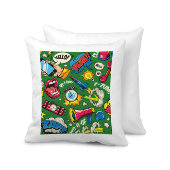 Pop art colorful seamless, Sofa cushion 40x40cm includes filling