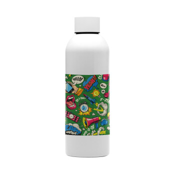 Pop art colorful seamless, Μεταλλικό παγούρι νερού, 304 Stainless Steel 800ml