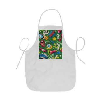 Pop art colorful seamless, Ποδιά Σεφ ολόσωμη κοντή  Παιδική (44x62cm)