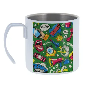 Pop art colorful seamless — Κούπα Ανοξείδωτη διπλού τοιχώματος 400ml