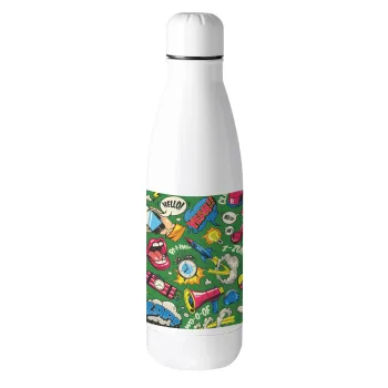 Pop art colorful seamless, Μεταλλικό παγούρι θερμός (Stainless steel), 500ml