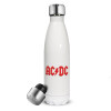 AC/DC, Μεταλλικό παγούρι θερμός Λευκό (Stainless steel), διπλού τοιχώματος, 500ml