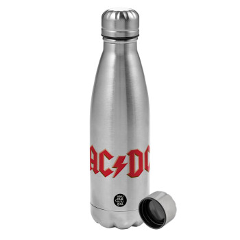 AC/DC, Metallic water bottle, stainless steel, 750ml