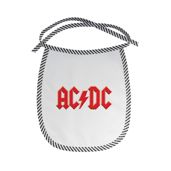 AC/DC, Σαλιάρα μωρού αλέκιαστη με κορδόνι Μαύρη