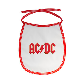 AC/DC, Σαλιάρα μωρού αλέκιαστη με κορδόνι Κόκκινη