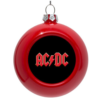 AC/DC, Red Christmas tree ornament bauble 8cm