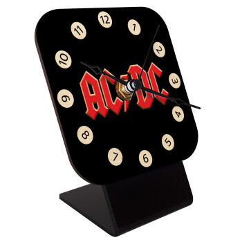 AC/DC, Επιτραπέζιο ρολόι σε φυσικό ξύλο (10cm)