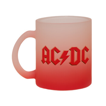 AC/DC, Κούπα γυάλινη δίχρωμη με βάση το κόκκινο ματ, 330ml