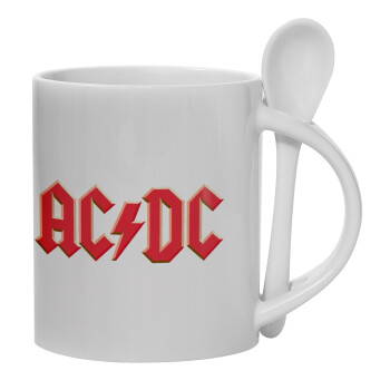 AC/DC, Κούπα, κεραμική με κουταλάκι, 330ml (1 τεμάχιο)