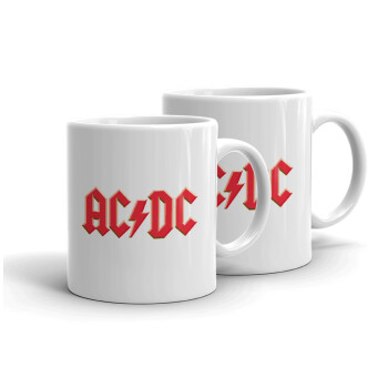 AC/DC, Κουπάκια λευκά, κεραμικό, για espresso 75ml (2 τεμάχια)