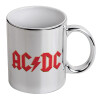 Mug ceramic, silver mirror, 330ml