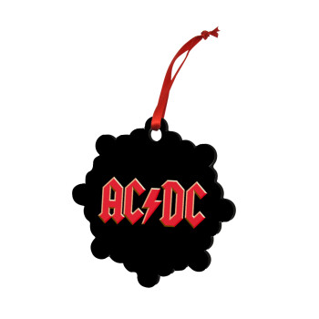 AC/DC, Christmas ornament snowflake wooden 7.5cm