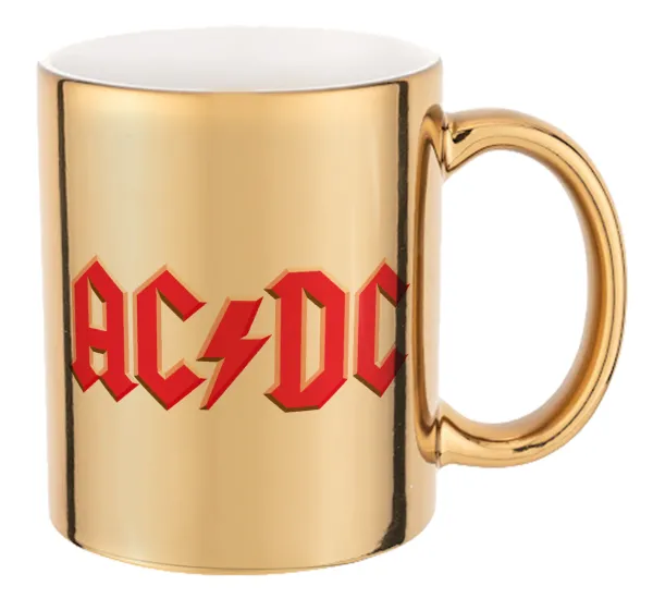 AC/DC — Mug ceramic, gold mirror, 330ml