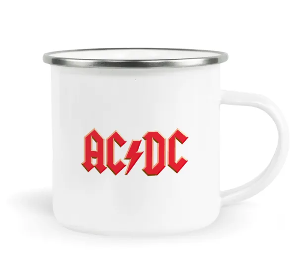 AC/DC — Metallic enamel cup white 360ml