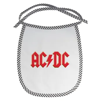 AC/DC, Σαλιάρα μωρού αλέκιαστη με κορδόνι Μαύρη