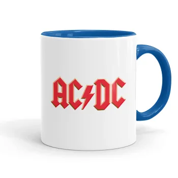 AC/DC, Κούπα χρωματιστή μπλε, κεραμική, 330ml