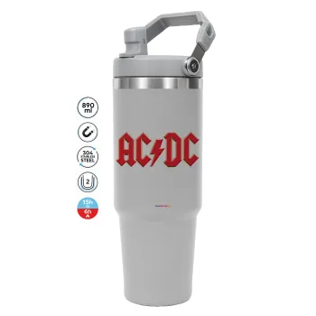 AC/DC, GREY color, 890ml (30oz) stainless Steel Tumbler with Handle