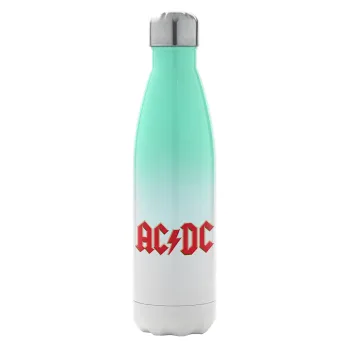 AC/DC, Μεταλλικό παγούρι θερμός Πράσινο/Λευκό (Stainless steel), διπλού τοιχώματος, 500ml