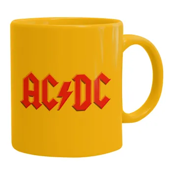 AC/DC, Ceramic coffee mug yellow, 330ml