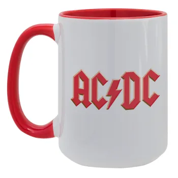 AC/DC, Κούπα Mega 15oz, κεραμική Κόκκινη, 450ml