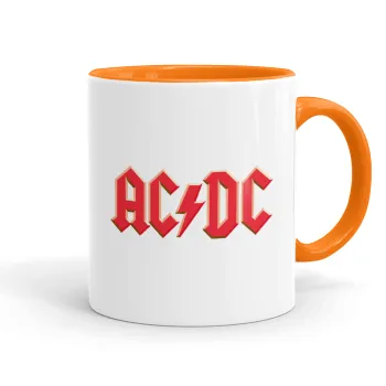 AC/DC, Κούπα χρωματιστή πορτοκαλί, κεραμική, 330ml