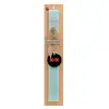 Easter Set, wooden keychain & aromatic flat Easter candle (30cm) (TURQUOISE)