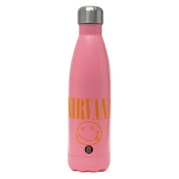 Nirvana, Metal mug thermos Pink Mat (Stainless steel), double wall, 500ml