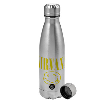 Nirvana, Μεταλλικό παγούρι νερού, ανοξείδωτο ατσάλι, 750ml