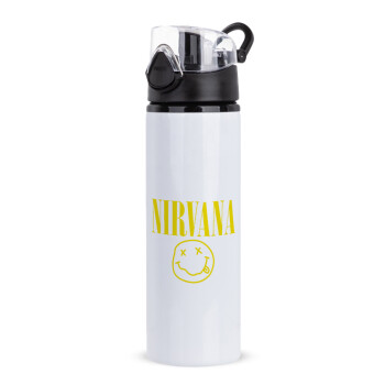 Nirvana, Μεταλλικό παγούρι νερού με καπάκι ασφαλείας, αλουμινίου 750ml