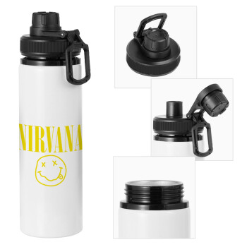 Nirvana, Μεταλλικό παγούρι νερού με καπάκι ασφαλείας, αλουμινίου 850ml