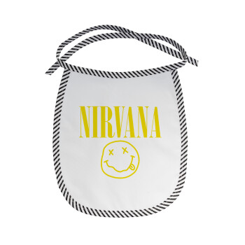 Nirvana, Σαλιάρα μωρού αλέκιαστη με κορδόνι Μαύρη