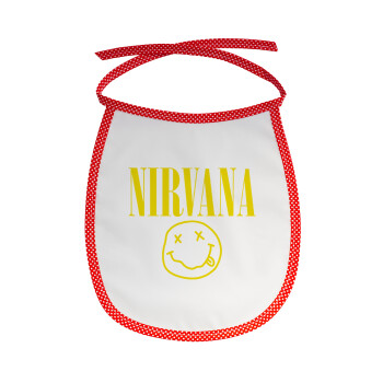 Nirvana, Σαλιάρα μωρού αλέκιαστη με κορδόνι Κόκκινη